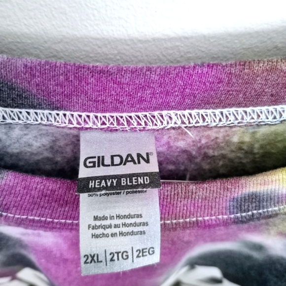 Spooky Vibes Tie-Dye Multi Crew Neck Sweatshirt Comfy Gift Fall Halloween Winter - Picture 10 of 11